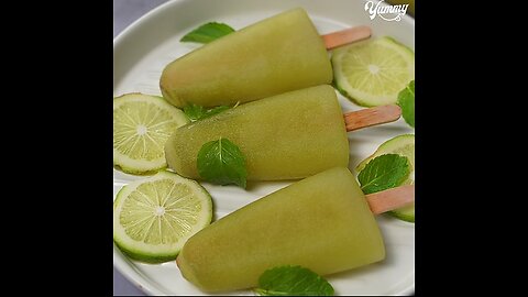 Mint lemonade 🍋 popsicle lemon mint Ice 🍨Lolly