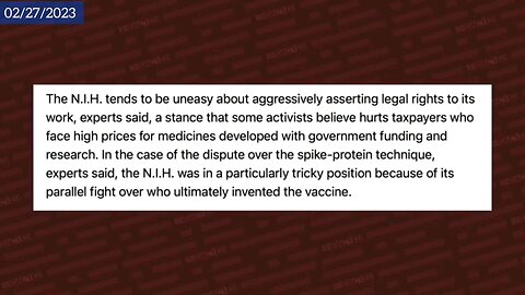 REDACTED NEWS exposes the Medical Industrial Complex's Ponzi Scheme on American Taxpayers - 02/27/23