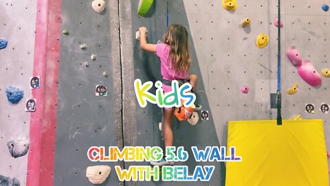 Rock Climbing for Kids- Intermediate 5.6 Wall