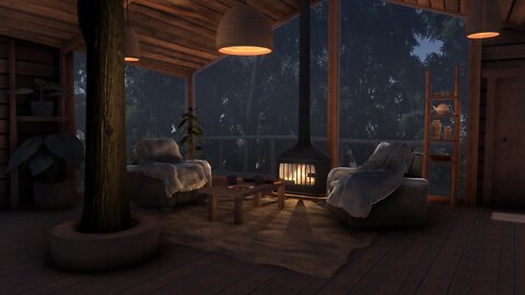 Cozy Cabin TreeHouse |Relaxing Ambience for Relaxing,Studying or Sleeping
