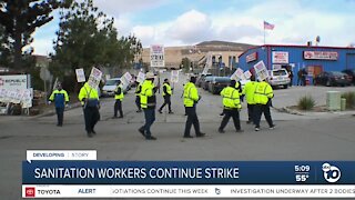 Sanitation workers continue strike