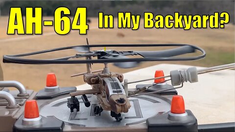 AH-64 ● Apache Helicopter (Toy) In My Backyard Doing Traffic Patterns ● Jasman Chopper Command