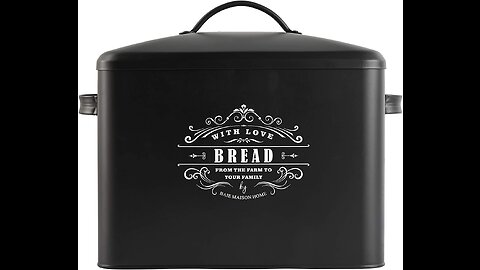 Barnyard Designs Large Bread Box for Kitchen Countertop, Bread Storage Container, Stainless Ste...