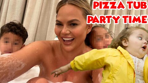 Chrissy Teigen Posts Pictures of Herself Naked With Her Kids