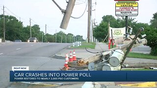 Car Crashes Into Power Poll