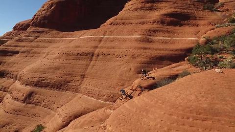 Mountain Bikers Tempt Fate On Dangerous White Line Trail