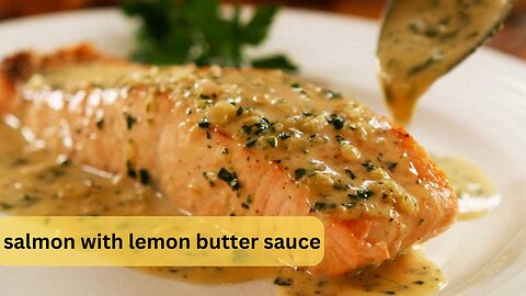How to make Salmon with lemon butter sauce | fish recipe | asmr