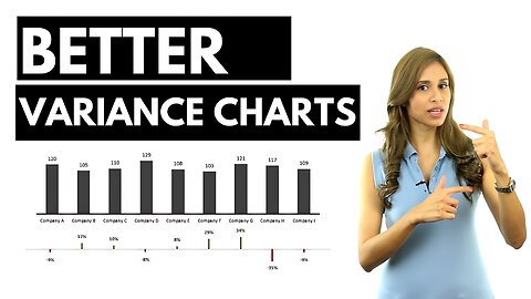 Better Excel Variance Charts to show percentage change (Simple & uncommon technique)