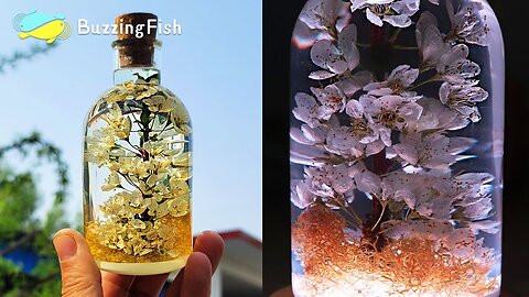 -- Springtime Crafting_ Flower Night Lamp With Resin _ Resin Art --