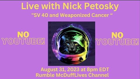 Live with Nick Petosky