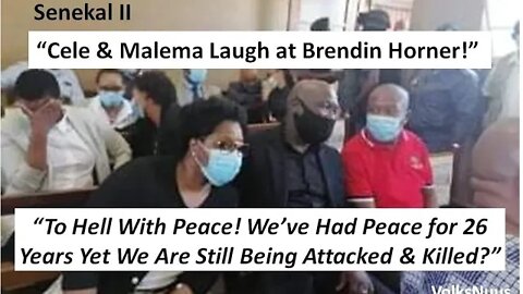 "To Hell With Peace!" After 26 Years Peace We Are Still Being Murdered, Yet Our Leaders Want Peace?