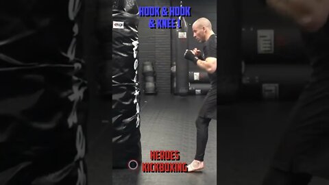 Heroes Training Center | Kickboxing & MMA "How To Double Up" Hook & Hook & Knee 1 - Back | #Shorts