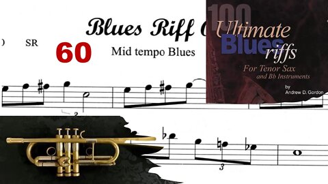 100 Ultimate Blues Riffs (Bb) by Andrew D. Gordon 060 - Sax, Trumpet and Play-along (Midtempo Blues)