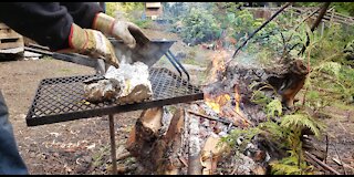 Canadian Thanksgiving Cooking over the Fire