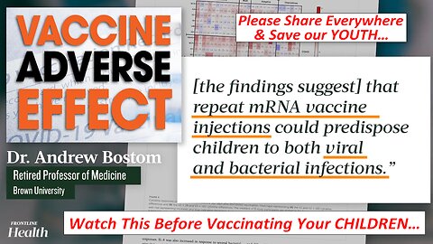 WATCH This BEFORE VACCINATING Your CHILDREN - MUST SEE NOW!
