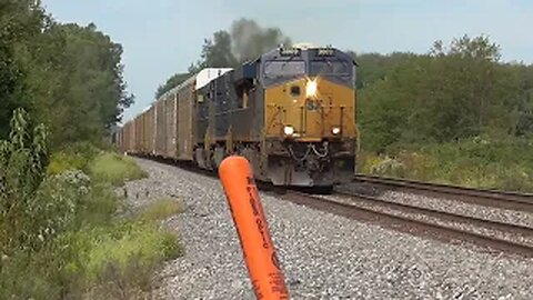 CSX M214 Autorack Train from Sterling, Ohio September 10, 2022