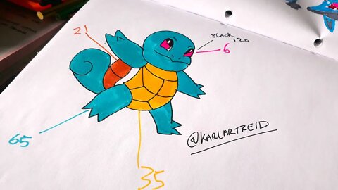 HOW TO DRAW SQUIRTLE (POKEMON) STEP BY STEP EASY!