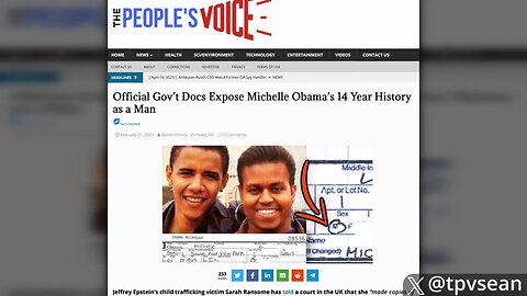 DemocRAT insider warns "If Michelle Obama runs for President sHE will be exposed as a TRANNY!" ️‍⚧️