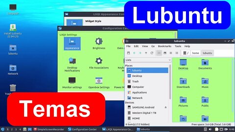 Lubuntu Linux 22.04 LTS. Como Escolher Cores Para Personalizar os Temas