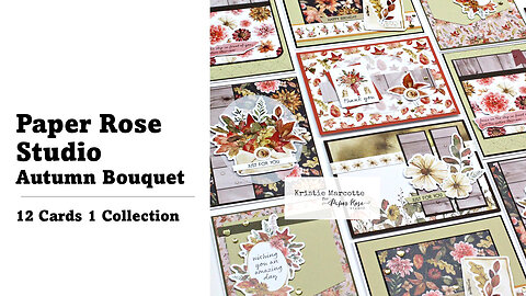 Paper Rose Studio | Autumn Bouquet | 12 Cards 1 Collection