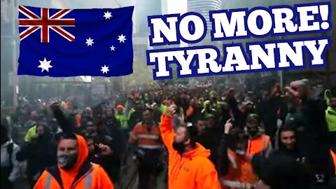Melbourne: Thousands Of Australian Protesters Protest Covid Lockdown Tyranny In Melbourne Australia