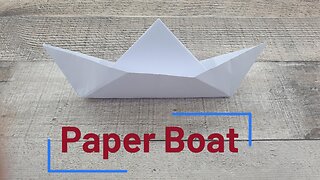 Easy origami paper boat with Ski
