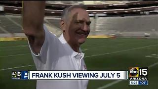 Frank Kush public viewing being held July 5