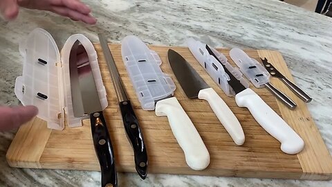 BladeGuard knife blade housings protect your blades & make it safer to travel & store your knives.