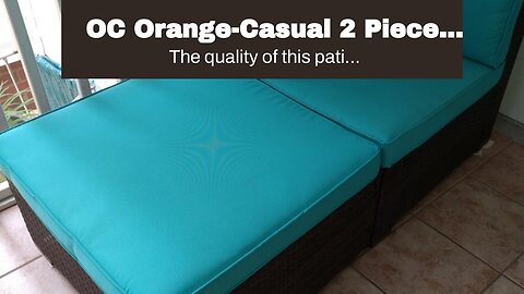 OC Orange-Casual 2 Piece Patio Sectional Furniture Set with Back Seat Cushions, Outdoor Armchai...