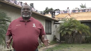Navy veteran receives new roof at Nestor home