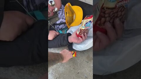 Video Matt Gives Homeless Man A Reeses Easter Egg