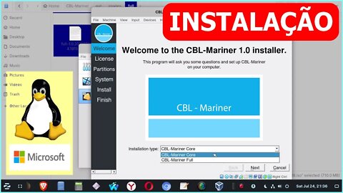 Instalação CBL-Mariner 1.0 o Linux da Microsoft. Como instalar e como gerar a ISO pelo terminal.