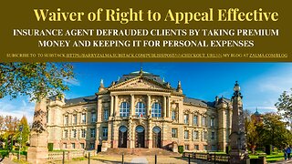 Waiver of Right to Appeal Effective