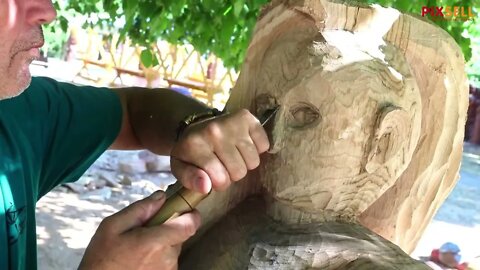 14 kipara na glavnom parku u Osijeku izrađuje umjetnička dijela od drveta