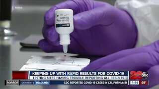 Sites having trouble keeping up with rapid results for COVID-19