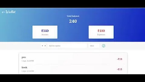 E-wallet Project in HTML,JavaScript | Student Mini Project | Digital Wallet | Download SourceCode