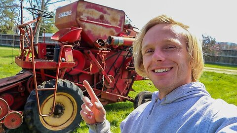 I Traded a Free Lawnmower for an Abandon 1950s Massey Harris 35 Combine Episode 1