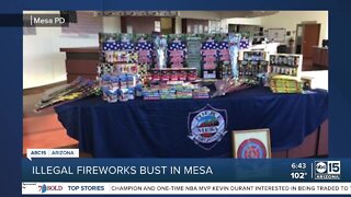 Man in custody, Mesa police seize hundreds of illegal fireworks