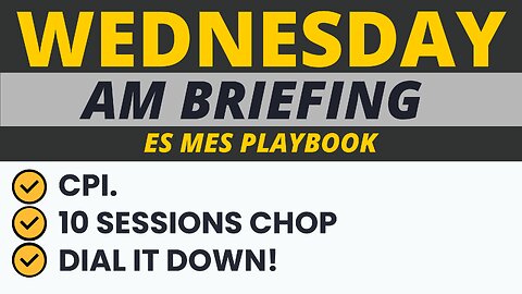 Wednesday AM Briefing: Last Year of CPI Days | For ES MES Trading Room