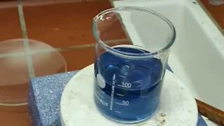 Student reproduces Briggs-Rauscher reaction and it's awesome!