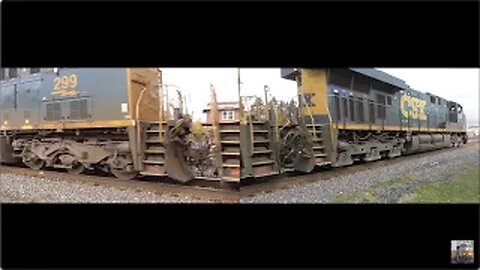 CSX M364 Manifest Mixed Freight Train in Panoramic View From Berea, Ohio October 21, 2023