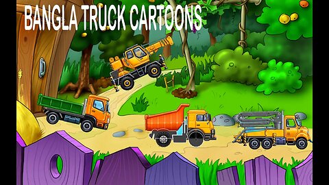 Bangla Cartoons Truck r JCB ! Truck Aur JCB Ka Kam ! Cartoons Fun ! Kids Learn To About Truck !