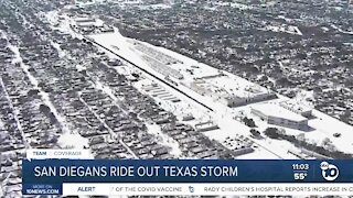 San Diegans ride out Texas storm
