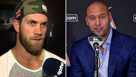 Bryce Harper PISSES OFF Marlins Manager for Criticizing Derek Jeter's Trade Decisions