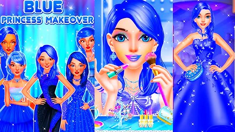 Blue princess makeup salon/party game/parlour game/girl games/games/new game 2023 @TLPLAYZYT