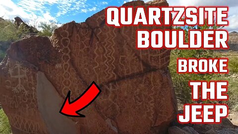 Quartzsite BackRoads BROKE THE JEEP By Hitting A Giant Rock | Ambulance Jeep Life