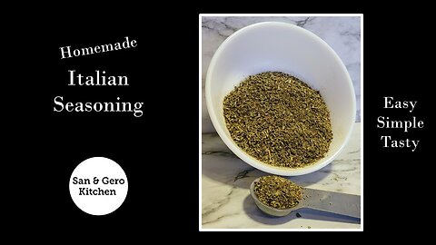 Homemade Italian Seasoning Recipe