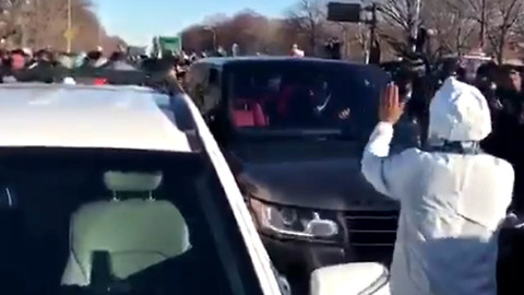 Carson Wentz HITS an Eagles Fan's Car!!