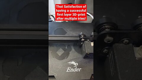 From Frustration to Fulfilment: Enjoying the success of First Layers on a 3D-Print. #shorts #ender3