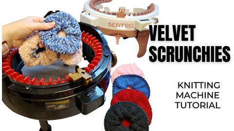 How to knit a scrunchie. Addi 46 needles \ Sentro Velvet Scrunchie.